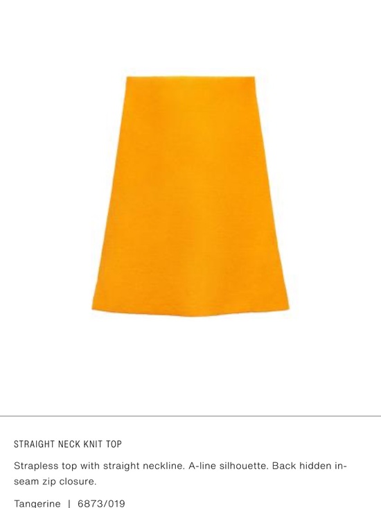 Zara Dresses & Skirts - Zara Tangerine A-Line Women's strapless top
